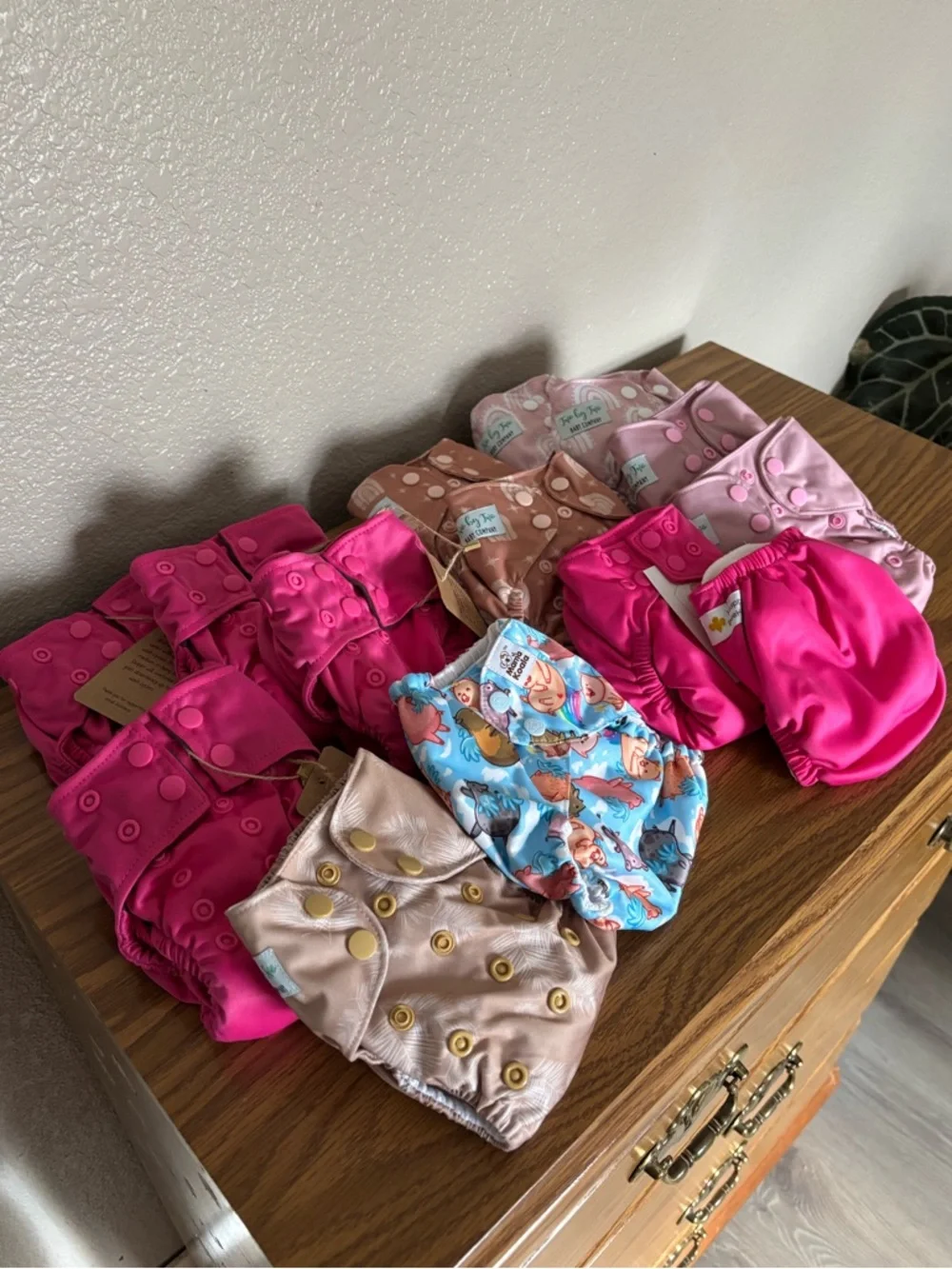 NEW Assorted Newborn Cloth Diaper Lot- AIO, AI2, and Pocket Styles